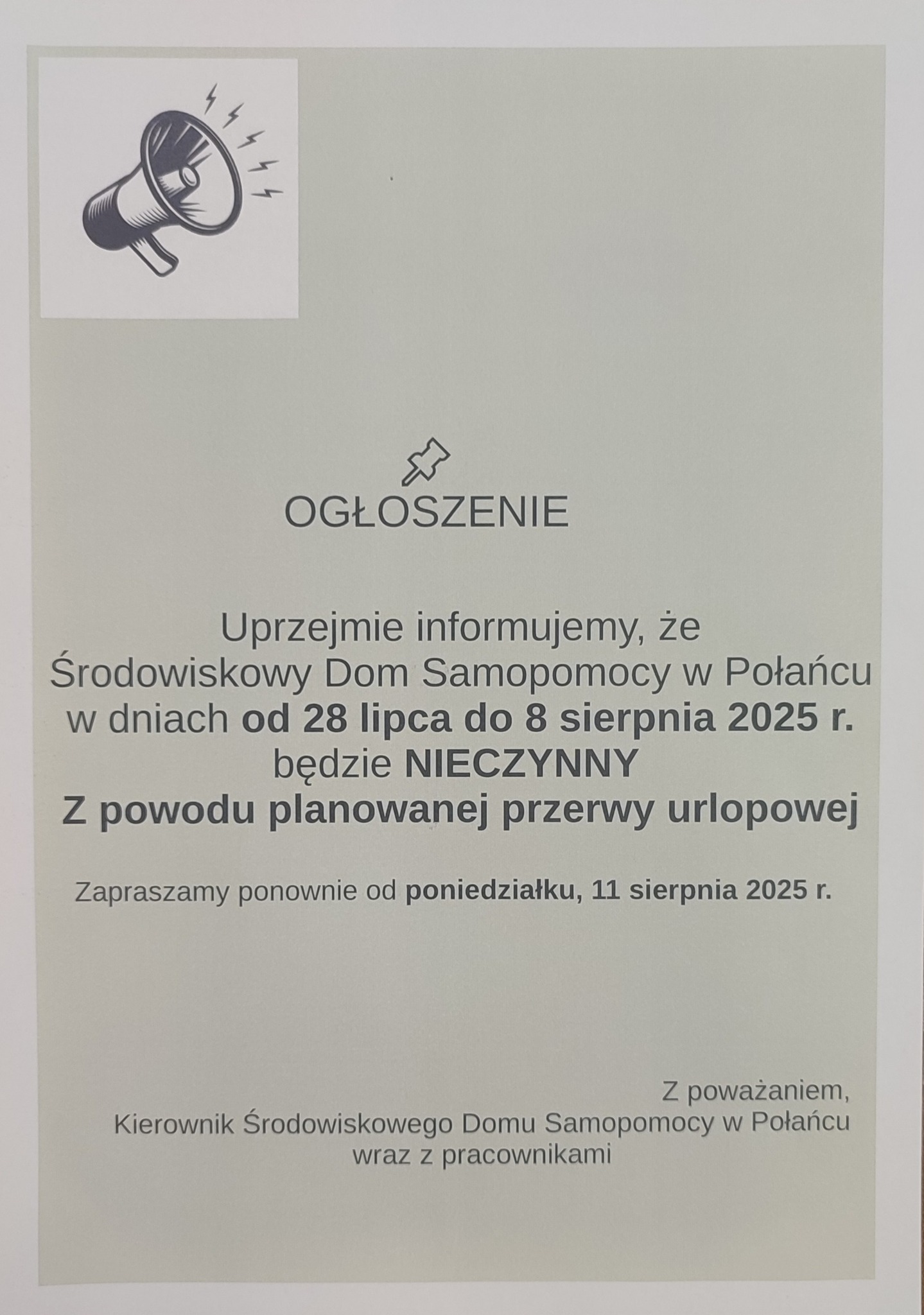 Ogłoszenie 