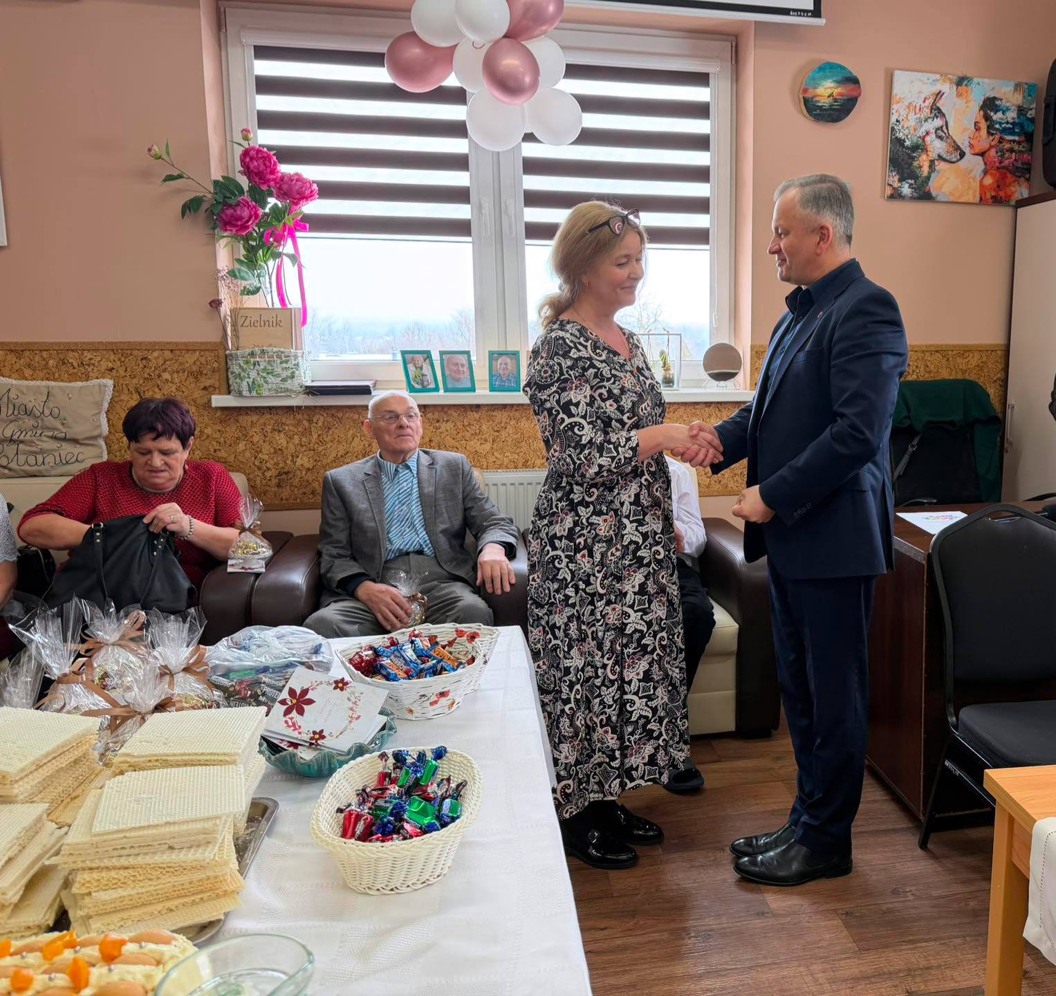 składanie życzeń przez Pana Burmistrza