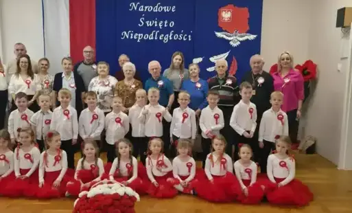 Wizyta w Przedszkolu Publicznym Połańcu  z okazji Narodowego Święta Niepodległości 